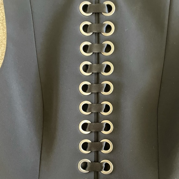 Alexander Wang front lace up peplum top 2 - Picture 4 of 7